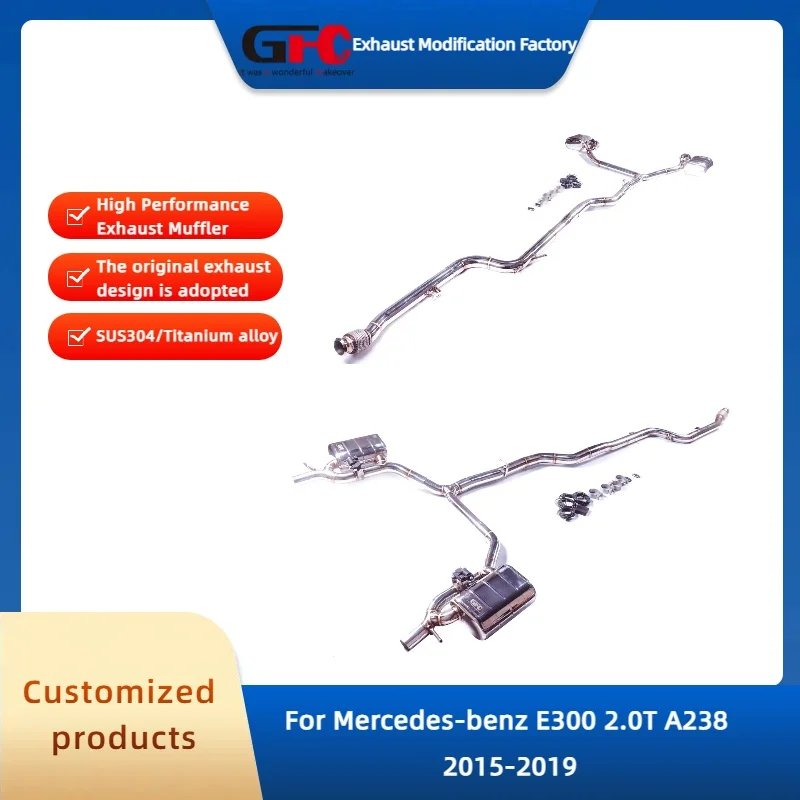 

GFC SUS304 Catback Exhaust Muffler for Mercedes-benz E300 2.0T A238 2015-2019 High-Performance Electronic Valve Car Accessories
