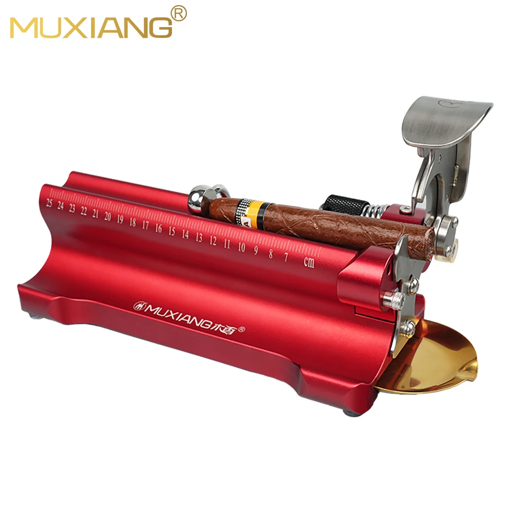 MUXIANG Desktop Cigar Guillotine Cutter Stainless Steel Precise Cutting Table Cigar Clipper Smoking Tool For Cigar Collectors