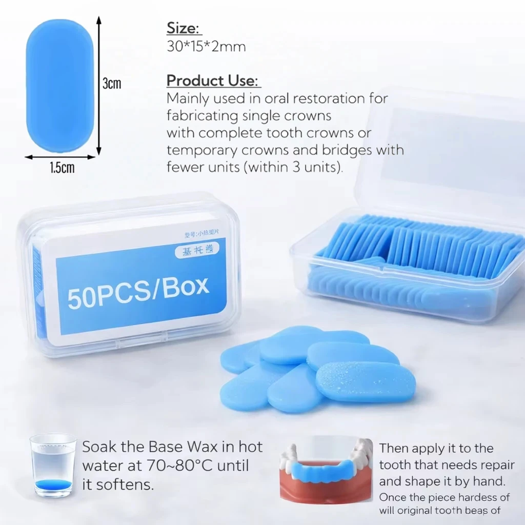 50Sheets /box Hot Wax Flakes Dental Thermoplastic Sheet Impressions for Fabricating Temporaries Material