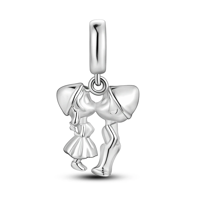 Valentine's Day Elements Couples Dangle Charm Beads for Bracelets