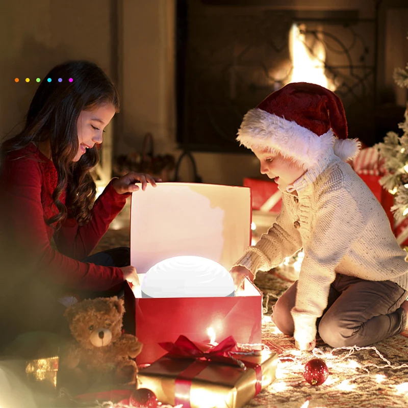 Veilleuse Bluetooth avec musique RVB, lampe de chevet arc-en-ciel, veilleuse LED pour enfants, salon, chambre à coucher, bureau, lumière ambiante