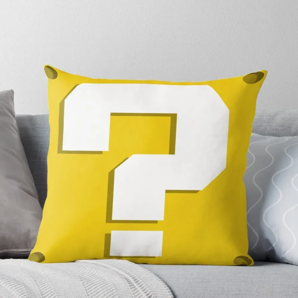 Question Mark Block Box Parody Throw Pillow home decor items Pillowcases Bed Cushions Pillow