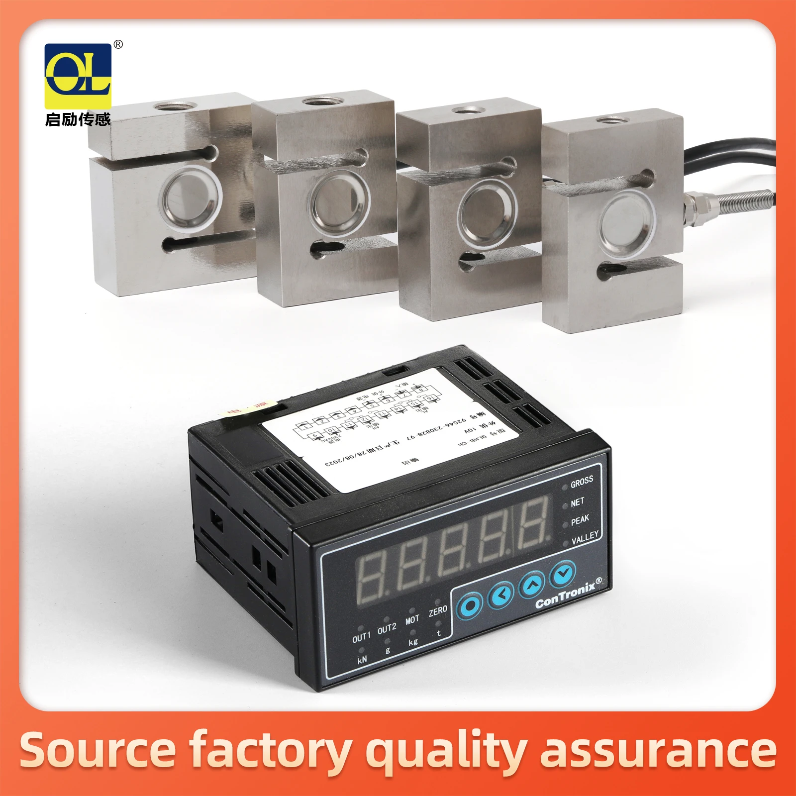 Load Cell Weighing Sensor + Indicator display,Test Tension and Compression Force Weight Pressure Sensor for Scale QLFS