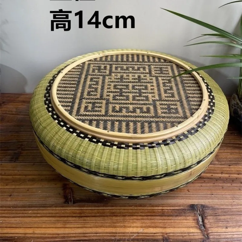 Bamboo fruit basket, storage basket, round dustpan