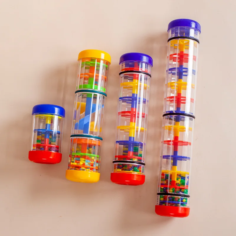 Children's Musical Instrument Toys Baby Hand-cranked Rain Sound Cylinder Orff Hearing Cultivation Kindergarten Game Toys