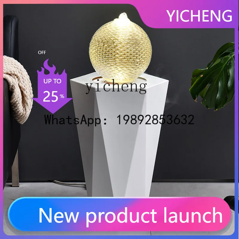 A31-floor-to-ceiling flowing water ornament, modern beauty salon, living room, modern simple and advanced large-scale decoration