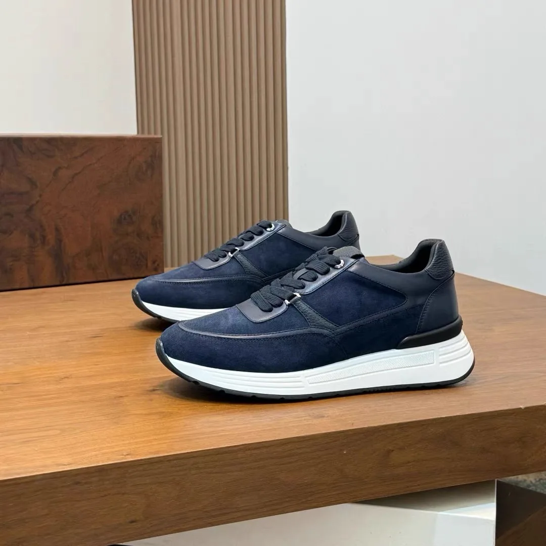 

Men's 25ss New Italian Luxury Leather Thick-Topped Sport Shoes - Comfortable Outdoor Breathable Casual Shoes