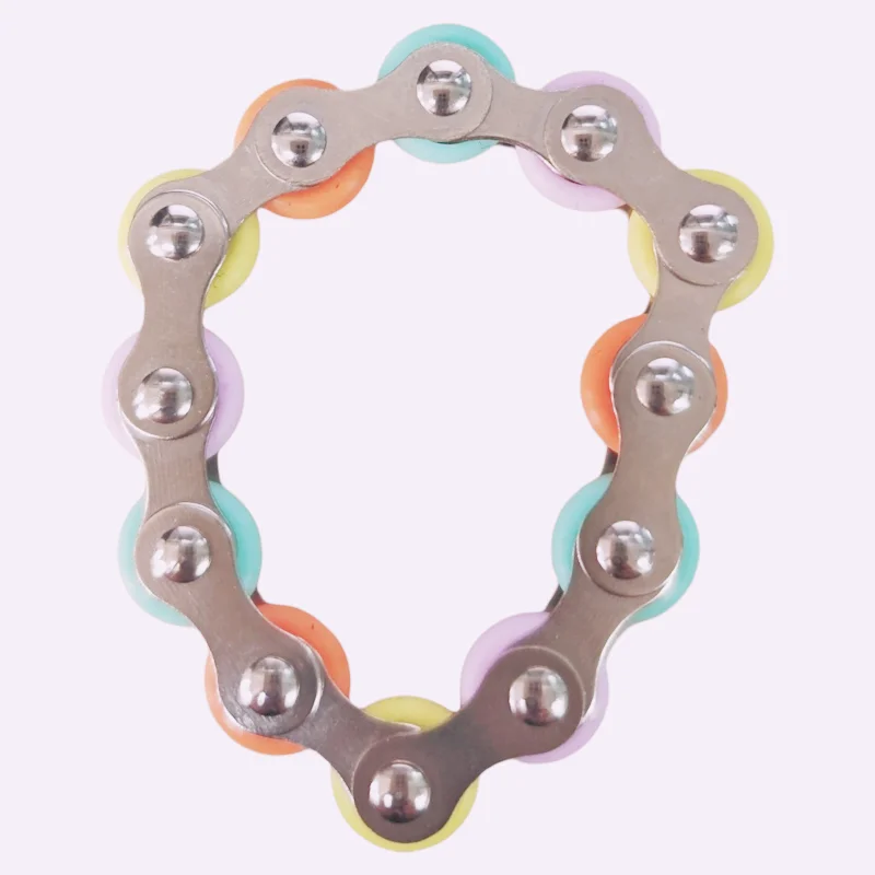AliExpress soulbao Chain Bicycle Fingertip Pressure Reducer Rolling Sensory Stress Relief Toy Children's Adult Finger Toy Anxiety Relief Toy
