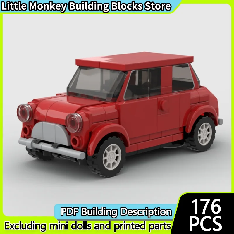 

Модель скоростного гоночного автомобиля MOC, строительные кирпичи, классический маленький седан, модульная технология, детские праздничные подарки, сборные игрушки, костюм