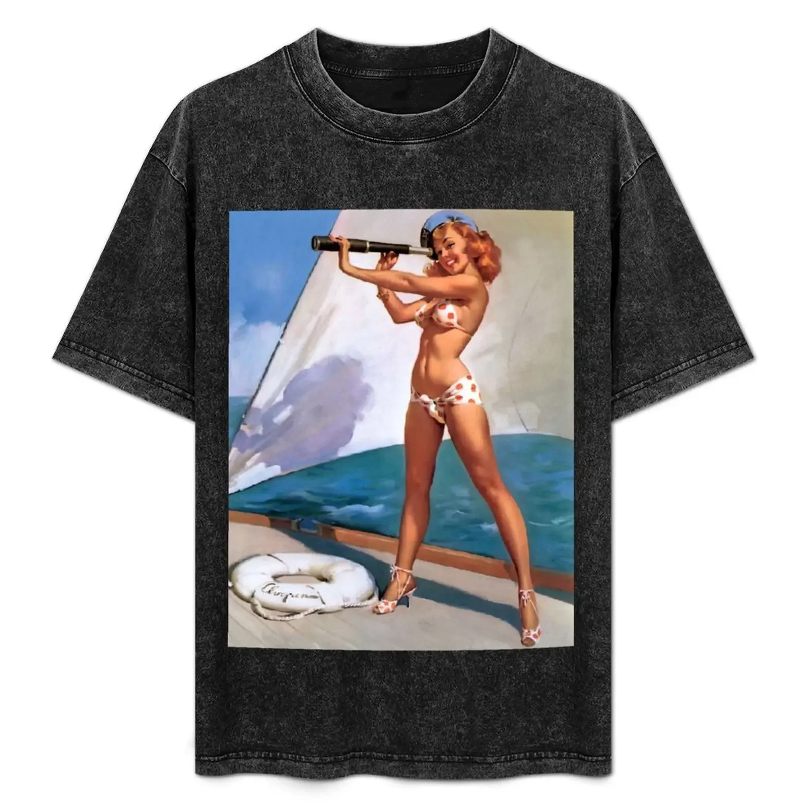 

Pin-Up Girl - Elvgren - Vintage T-Shirt Labor Work Casual T-Shirt