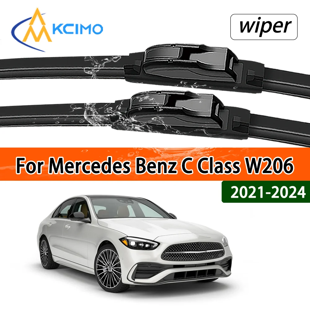 

For Mercedes Benz C Class W206 2021-2024 Durable Slient Front Wiper Blades Car Windscreen Windshield Window Wiper Accessories