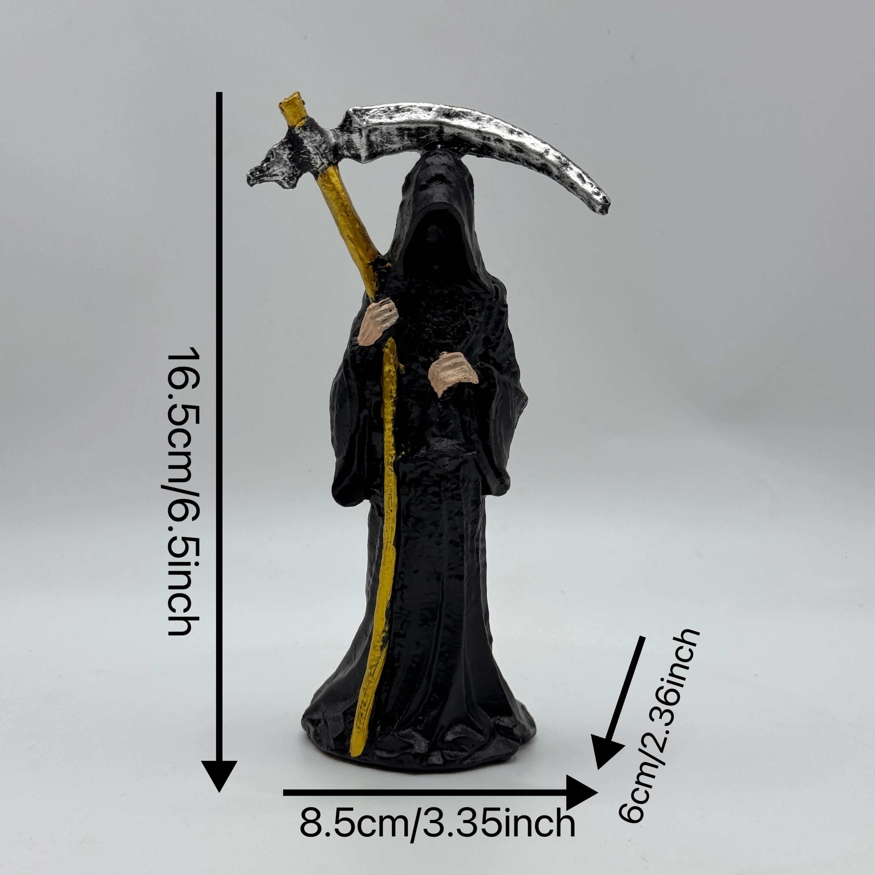 1 قطعة نمط الظلام يده المنجل الموت تمثال حلية ، الحرف الراتنج ، سطح المكتب زينة زخرفية ، الحديثة شخصية زخارف للحانات ، هالوين الديكور