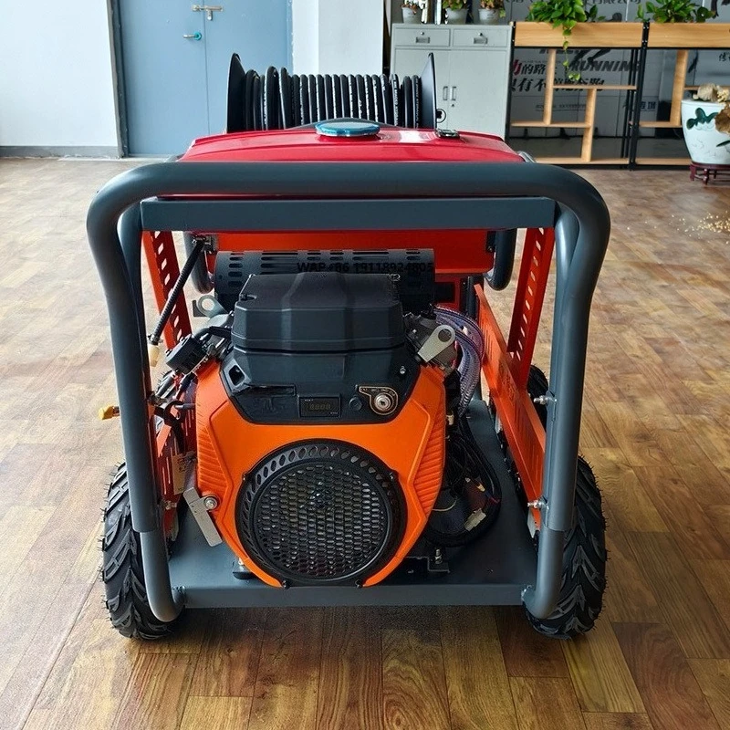 LC Parallel Rod Engine 250-bar 30lpm High Pressure Water Jet Sprayer Sewer Professional Cleaning Machine Equipment