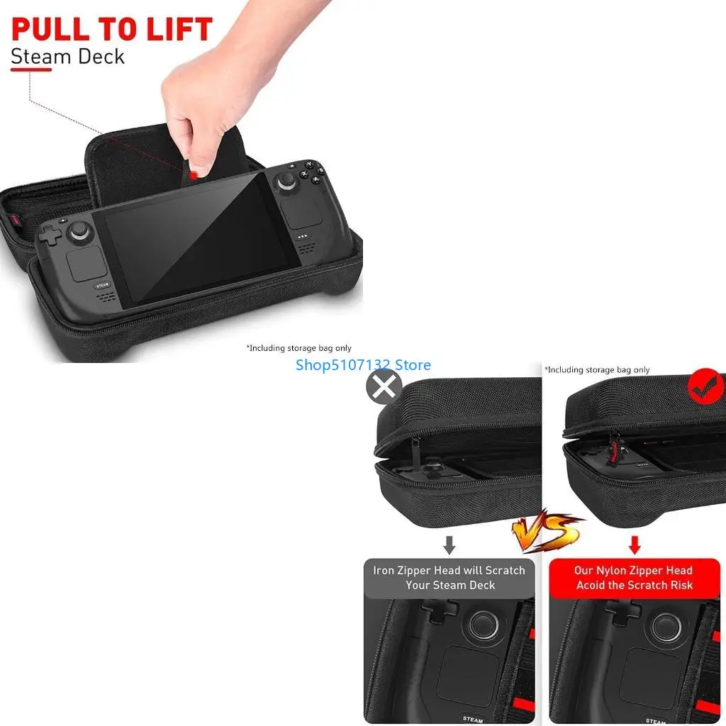 87HD من الصعب بالنسبة لحقيبة اليدين لتخزين Shell لـ Steam Deck Host Travel Portable Carning لحقيبة حقيبة منظم الحالات