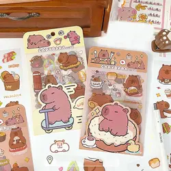 Cute PET Capybara Sticker Cartoon Stationery Capybara Handbook Stickers Material Scrapbooking Cartoon Decorative Stickers