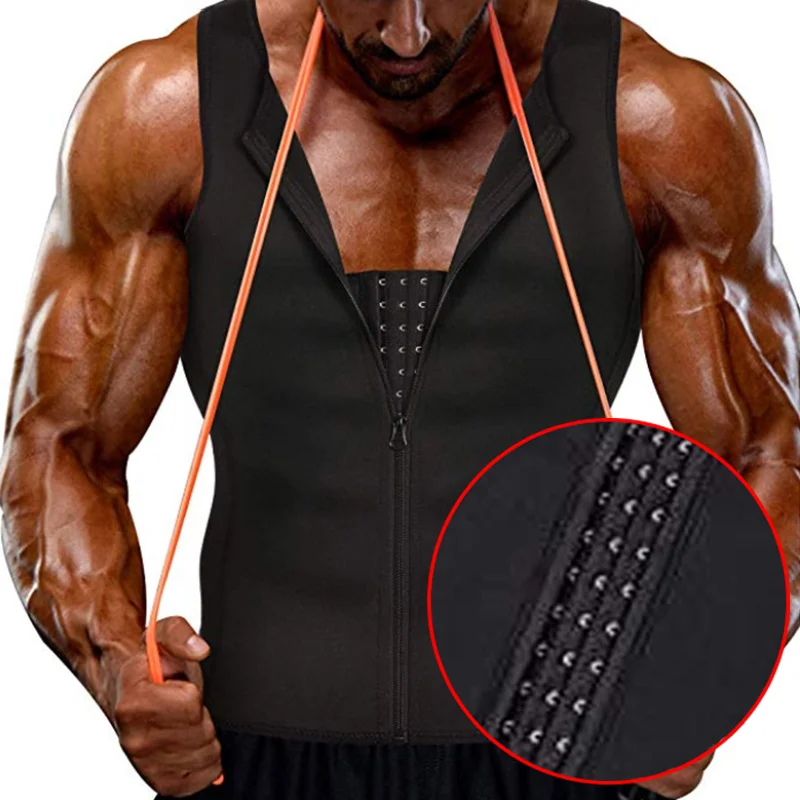 

Men Compression Vest Slimming Sauna Sweat Body Shaper Tight Undershirts Tummy Control Girdle Weight Loss Waist Trainer Tank Tops