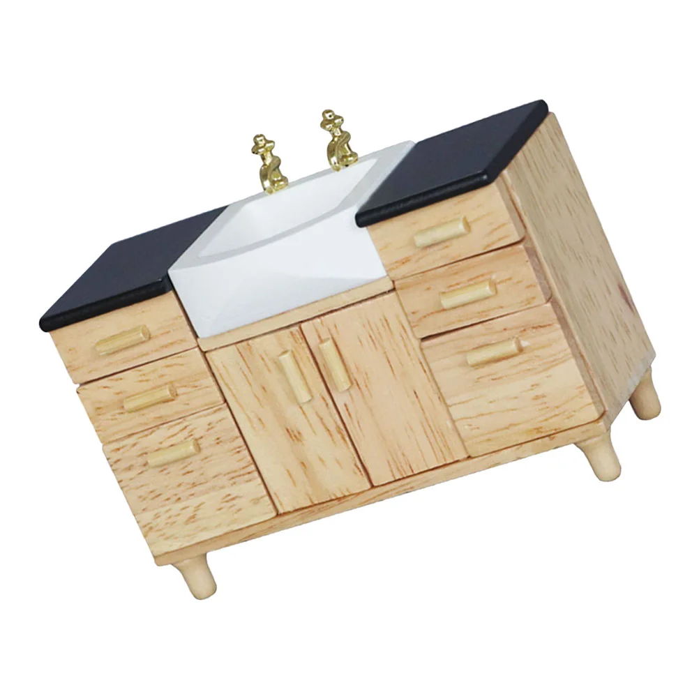 

Simulation Sink Decor Mini House Adornment Miniature Washstand Scene Model Household Micro