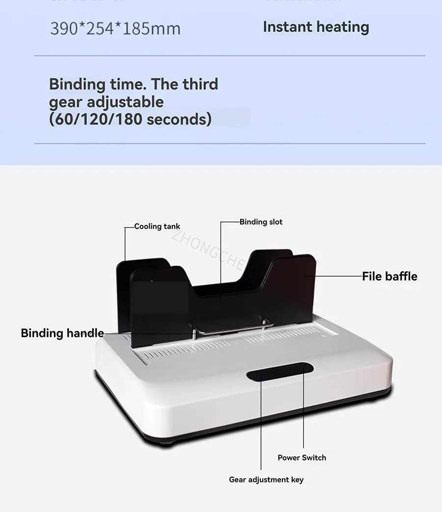 DC-1660 A4 Hot Melt Sealing Set Ordering Machine Proposal Automatic Document Gluing Machine Without Punching 6cm