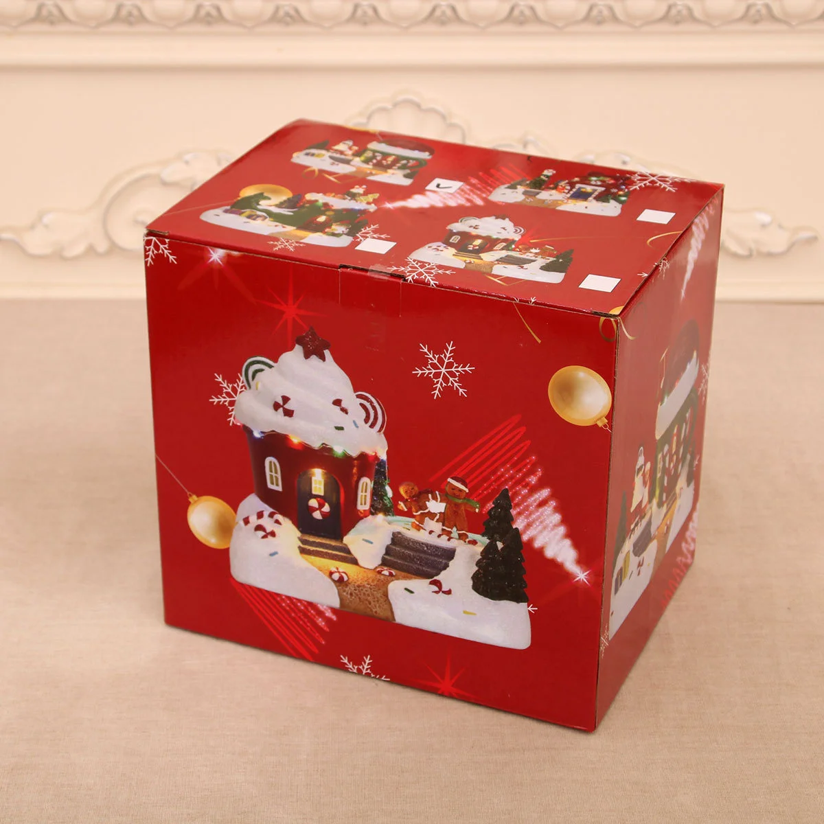 عيد الميلاد متوهجة سنو هاوس مجموعات الدورية قطار عرض تمثال الموسيقى أو المنزل بار متجر عطلة الديكور هدية