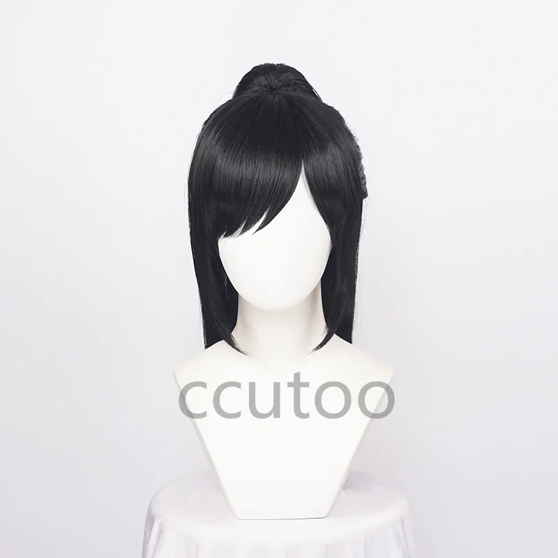 Ccutoo Wig Cosplay Dororo Hyakkimaru, Wig Chip Sintetis Bisa Dilepas Ekor Kuda Osamu Tezuka + Topi Wig