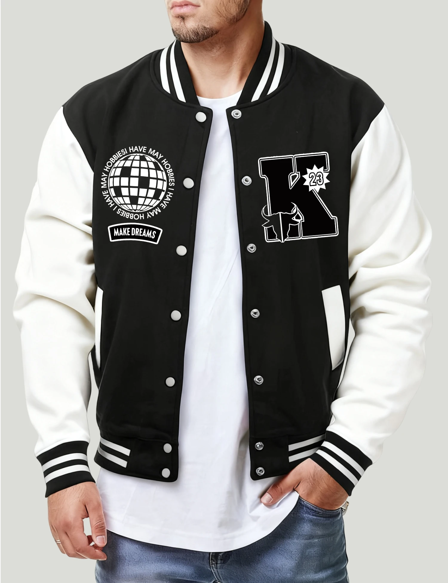 

Мужская бейсбольная форма с буквой K и номер 23, осенняя модная одежда, флисовый пуловер, куртка унисекс, теплое пальто унисекс