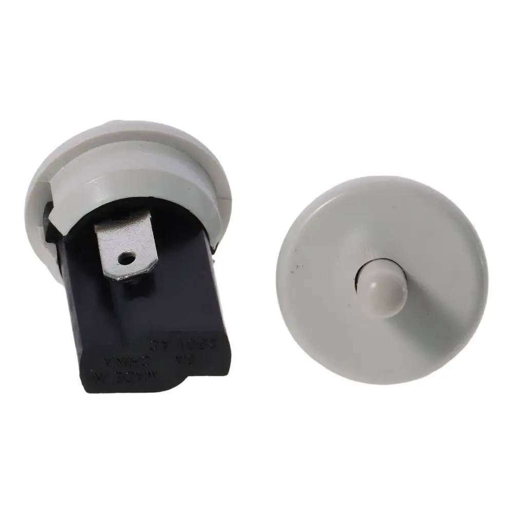 Black Reset Switch Convenient White Plastic Key Control Switch 2.5*2.5*3cm/0.98*0.98*1.18inch Button Switch Door Lights