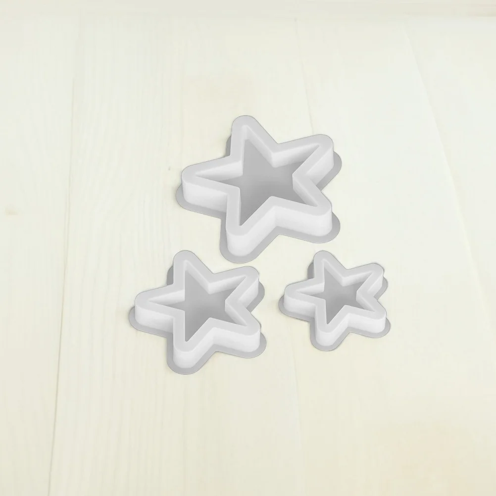 

3pcs Molds Silicone Star Shaped Nonstick High Temp Resistant For Diy Holiday Party Decor Wax Chocolate Soap Making Crafts