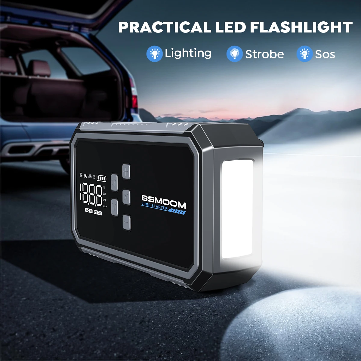 سيارة الانتقال كاتب ضاغط الهواء قوة البنك 12 فولت 21800 مللي أمبير/26800 مللي أمبير بدء جهاز شاحن بطارية السيارة في حالات الطوارئ الداعم المغفل