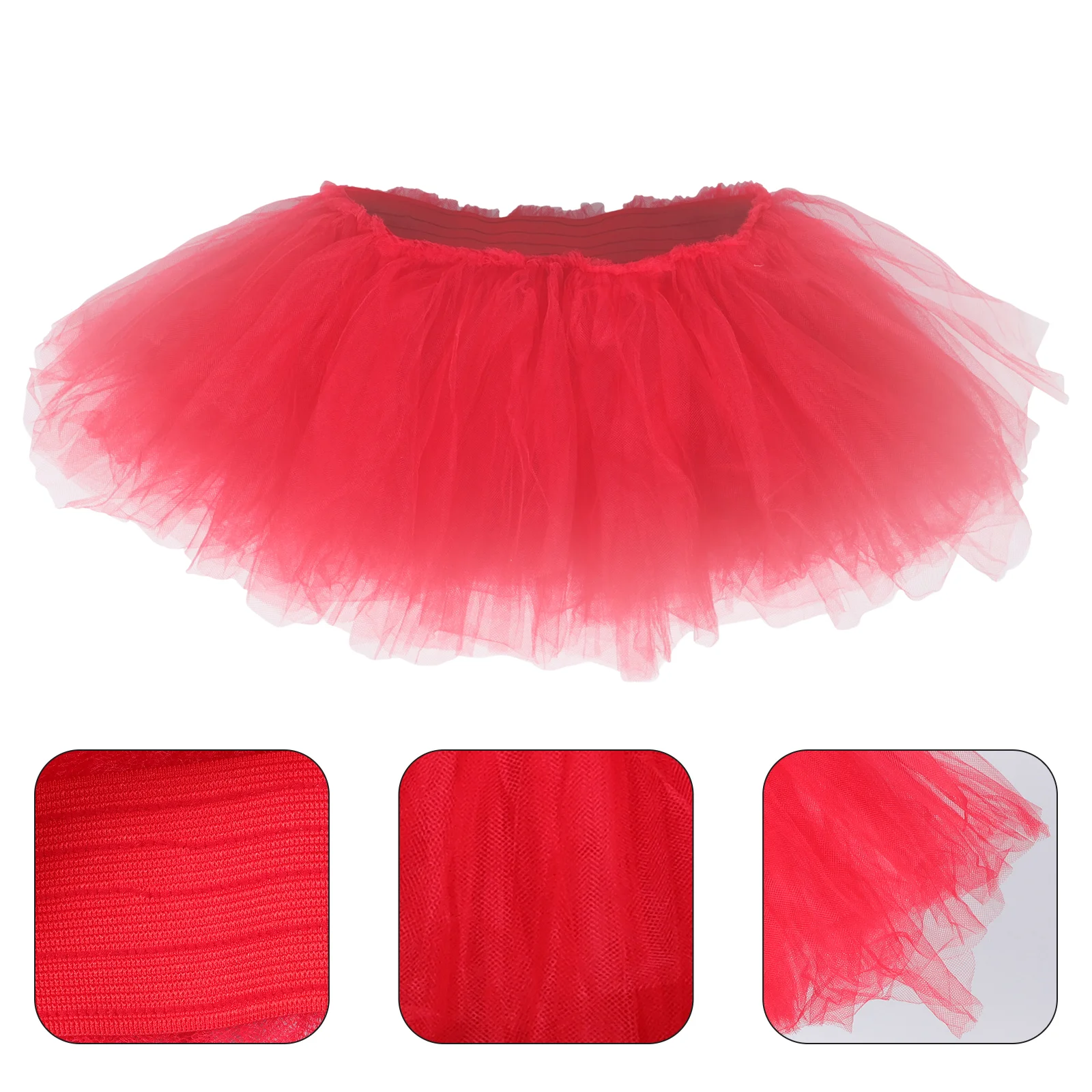 Tutu Skirt Dress Costume Birthday Party Gauze Adults Photo Prop Carnival Red Decorative Kids Gauzy Child