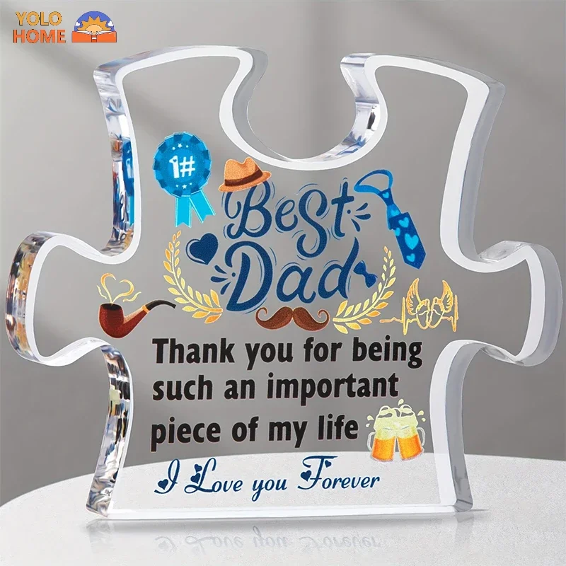 Gift Puzzle Acrylic Home Decor Gifts for Mom Dad Birthday Gift Ideas Novelty Fathers Mother Day Gift Christmas Decoration 2024