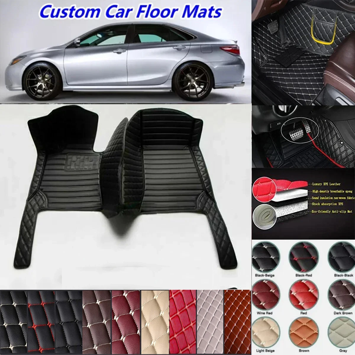 all weather leather Car Floor Mats For BMW Z4 E85 E86 E89 G29 Auto Carpets Foot floor liners Accessorie