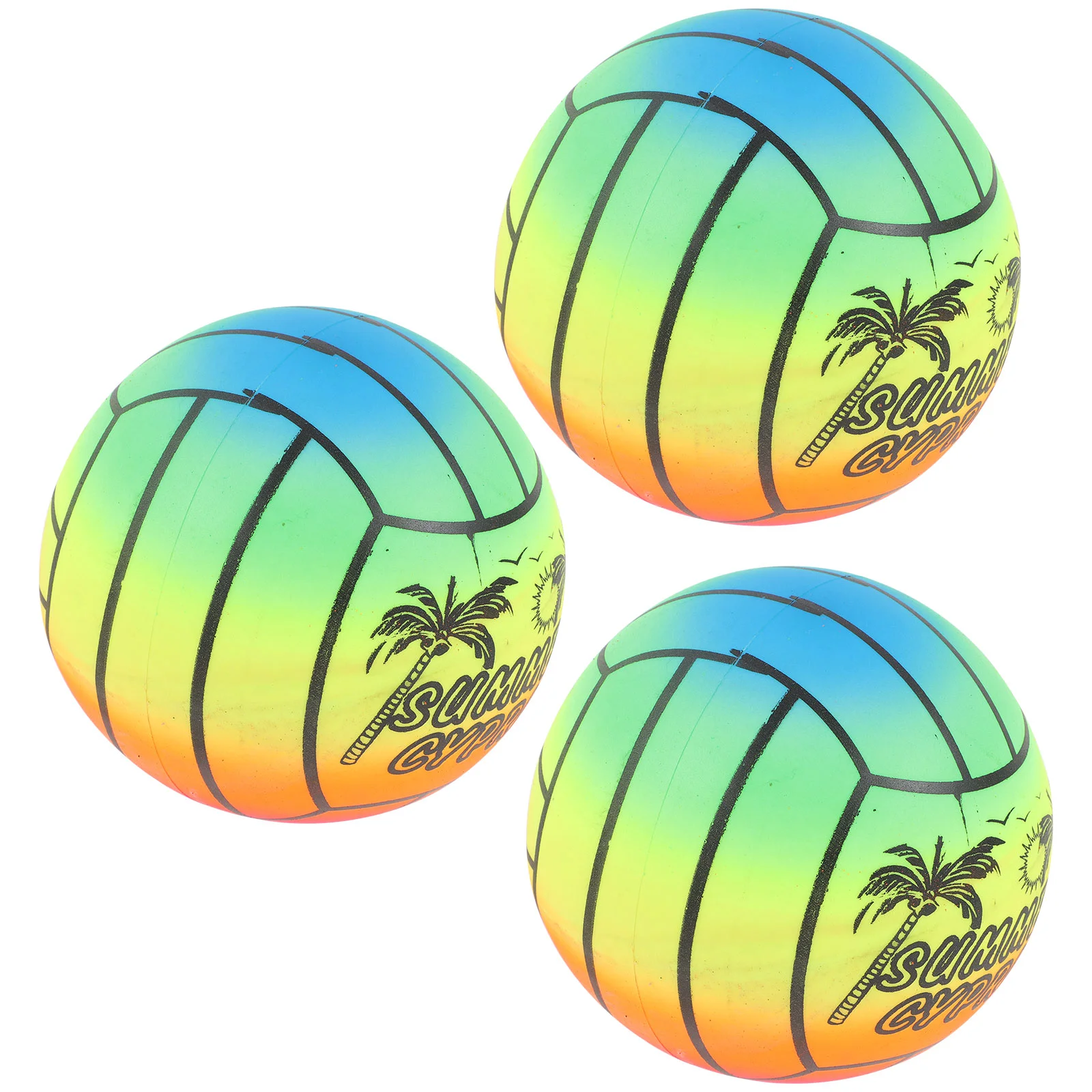 3 Pcs Flaping Kickball Beach Balls Handball for Kids Playing Elastic Bounce The