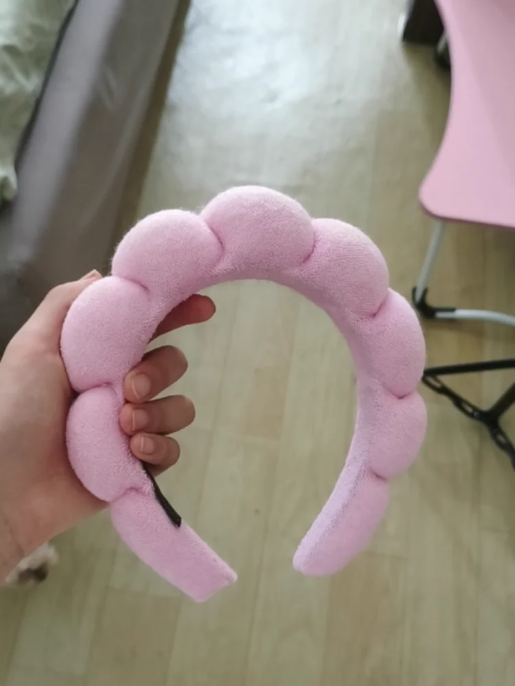 

Scrunchies Puffy Headband Spa Bubble Headbands for Washing Face Microfiber Washing Wristband Makeup Bath Shower Skincare Fashion