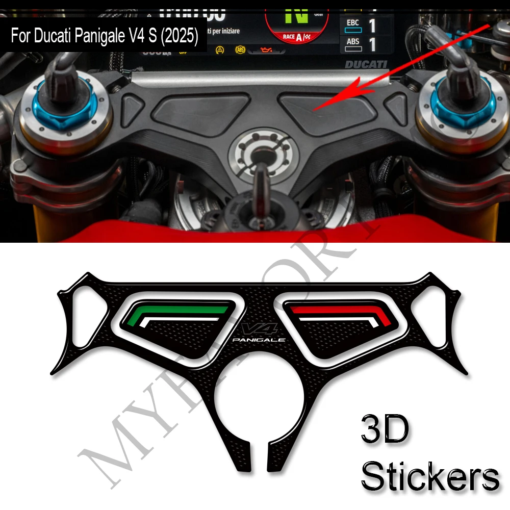 

Motorcycle For Ducati Panigale V4 S V4S Tank Pad Side Grips Gas Fuel Oil Kit Knee Fairing Fender Protector Stickers Decals 2025