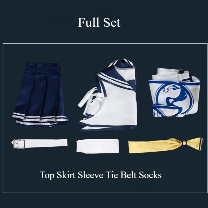Juego Azur Lane Cosplay IJN Ayanami disfraz ropa de marinero uniforme Sexy Top JK falda peluca conjunto completo para mujer Fiesta Temática