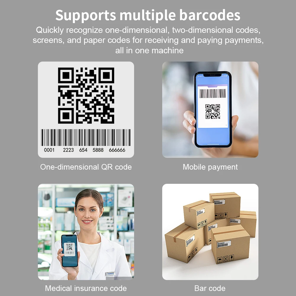 1d 2d Bildschirm Bild QR-Code-Leser omni direktion aler USB-Draht hand freie Desktop-Daten matrix dm pdf417 Barcode-Scanner für Laden/Einkaufs zentrum