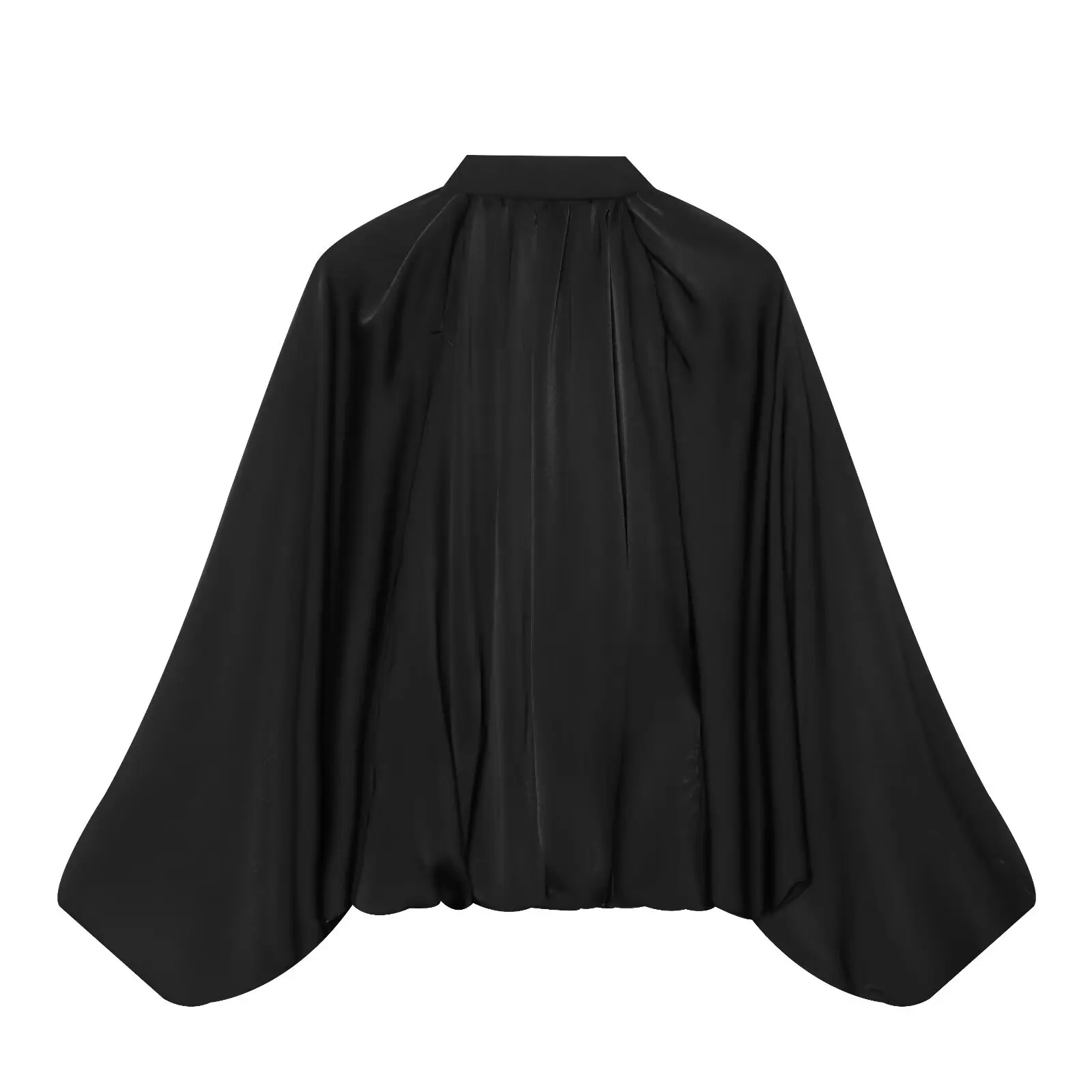KONDALA Damen Casual Satin Bomberjacke Trendige High-Street Reißverschlussjacke Neu 2026 Frühherbst Elegante Schicke Puffärmel-Jacke – Detail 32