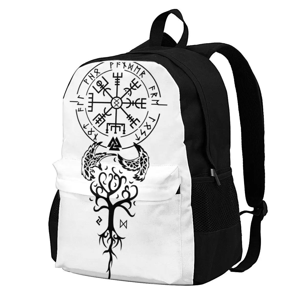 Viking Rune Backpacks Symbol Tourist Large Nice Backpack Polyester Picnic Bags