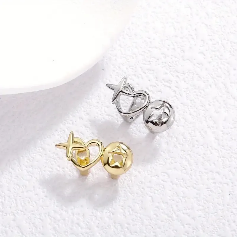 دعامات كلاسيكية على شكل نجمة الهيب هوب، دعامات لامعة مجوفة، أسنان ذهبية، زينة أسنان عيد الميلاد، زينة أسنان الحفلات