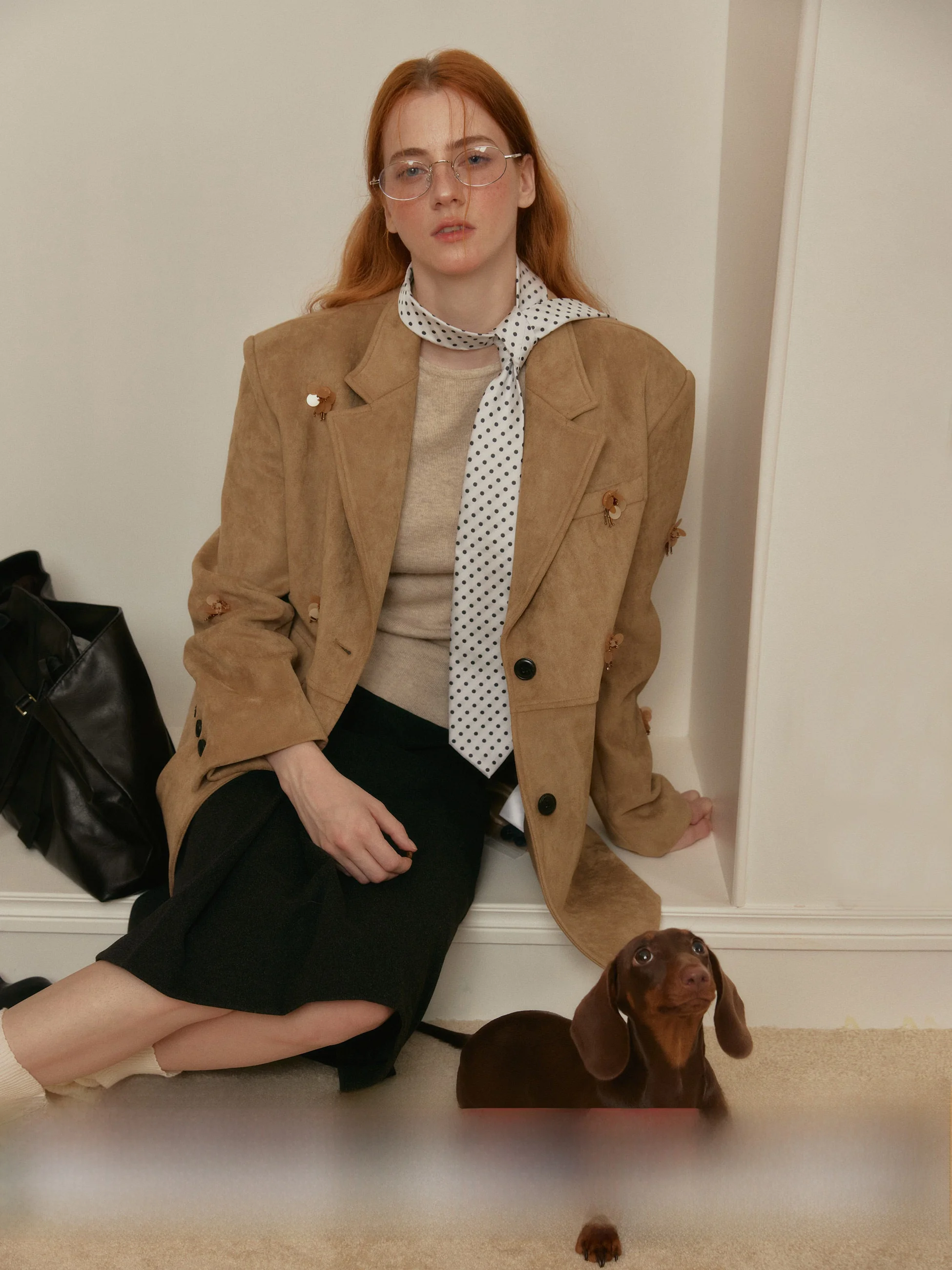 

Женское пальто Wearwell из винтажной замши ручной работы с бисером, прямого кроя, средней длины, в стиле ретро, для повседневной носки