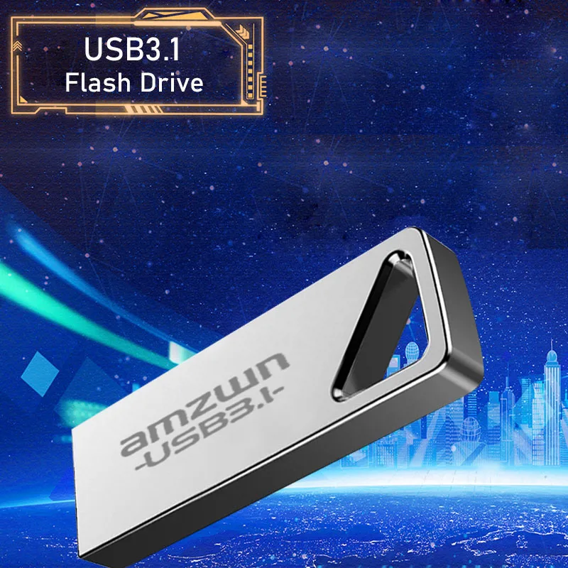 USB3.1 Memory Stick 128GB Metal USB Flash Drive 64GB for Laptop Memory Stick 32GB Black U Disk 16GB Mini Creative Gift