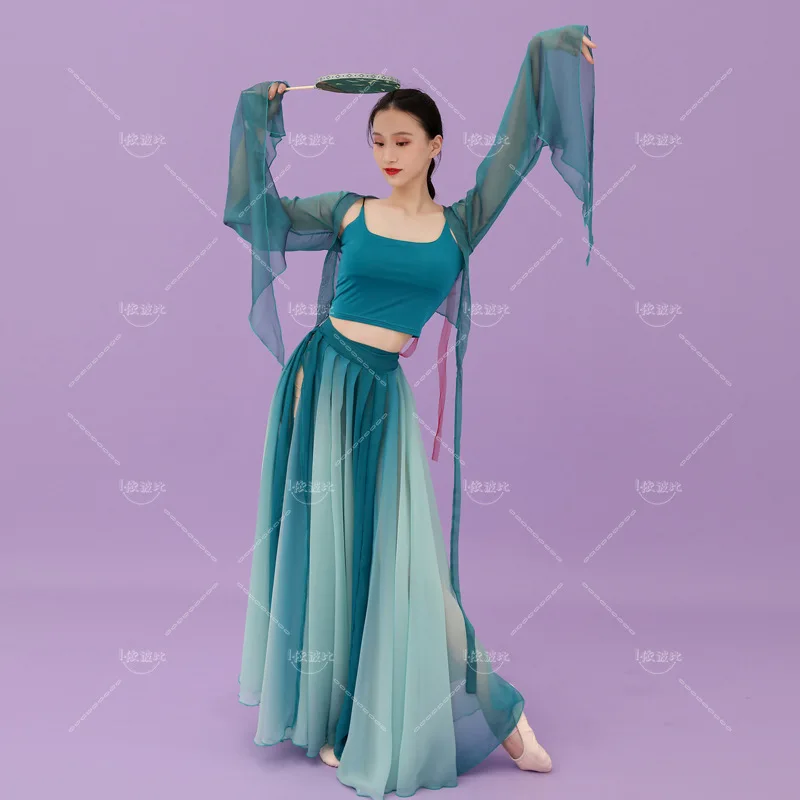 

Belly Dance Hanfu Long Skirt Sets Performance Stage Dance Suit Carnaval Disfraces Adult Sexy Costume Danse Orientale Danse Femme