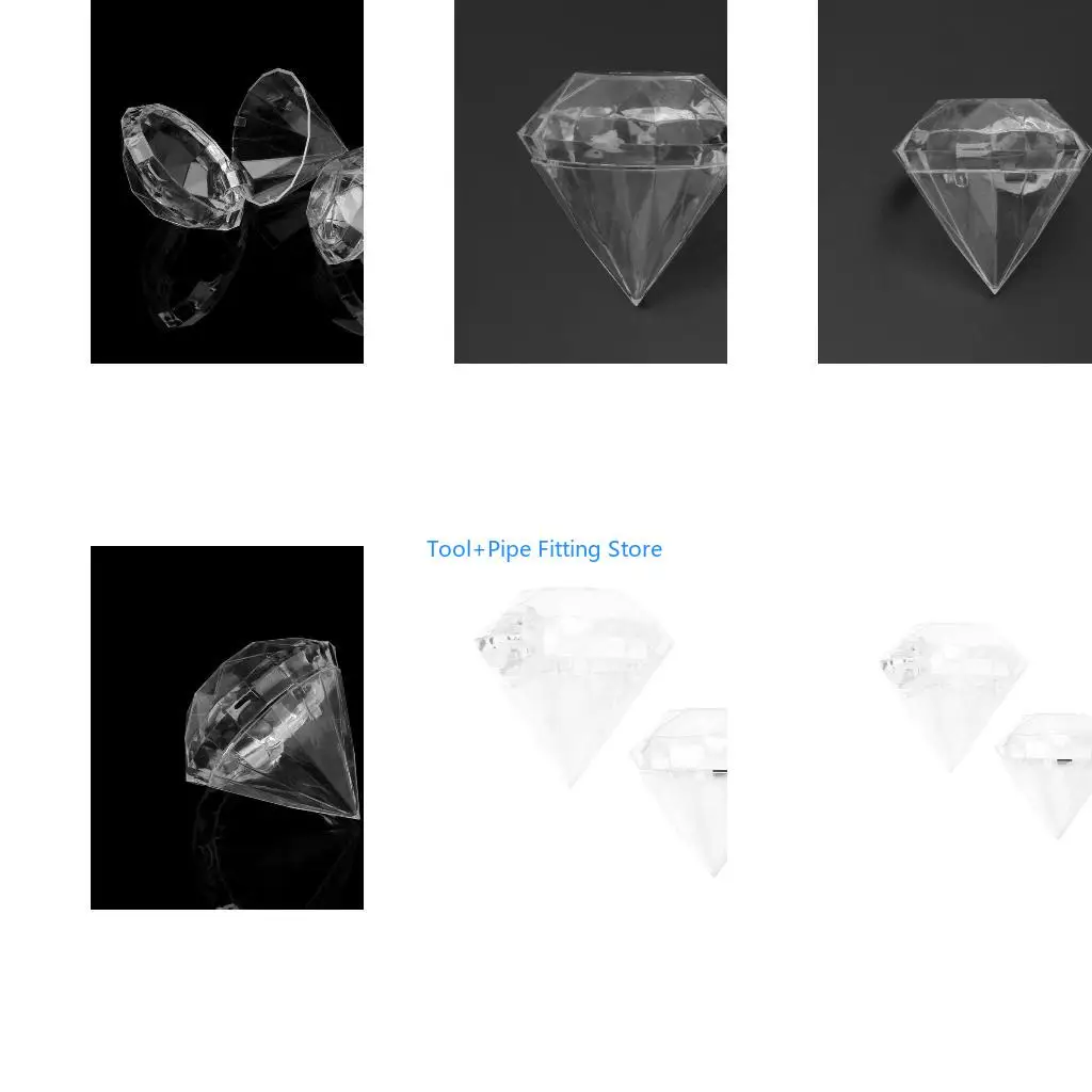 F92B Wedding Party Home Clear Diamond Transparent Plastic Candy Box Favor Decor