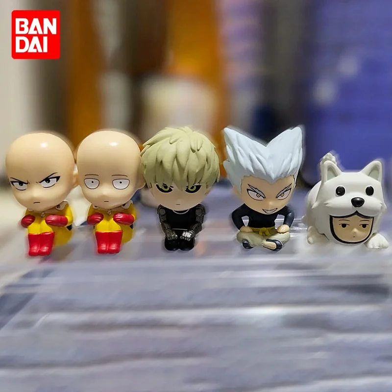 

BANDAI Gashapon One Punch Man Machibouke Saitama Genos Garou Bankenman Anime Figures Model Toy Original Kawaii Ornament