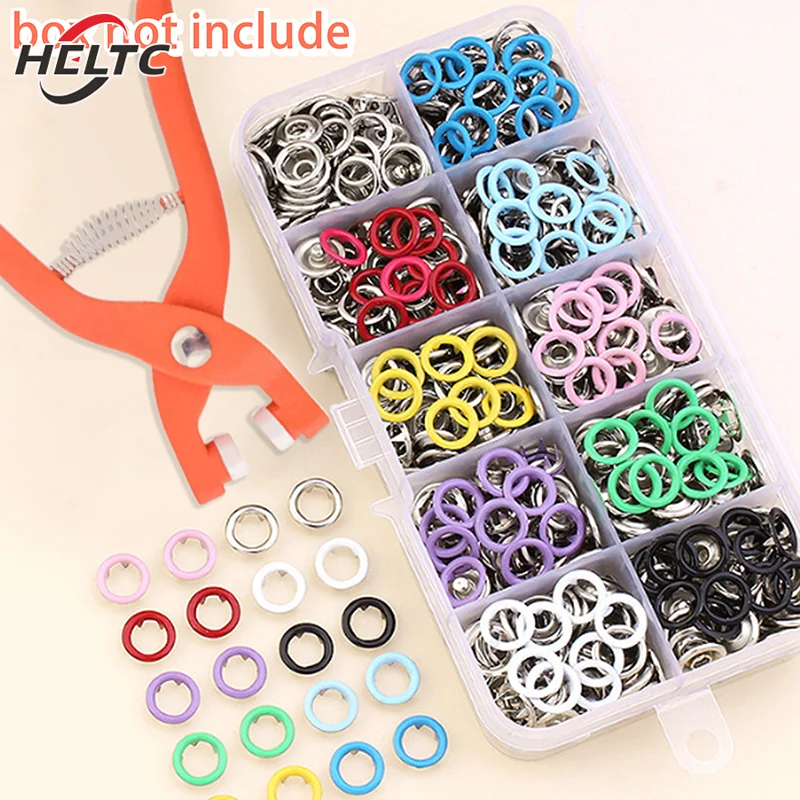 1 Set Plier Tool Colour Metal Snap Sewing Button Claw Set Hollow Solid Snap Fasteners Kit For Installing Clothes Bags