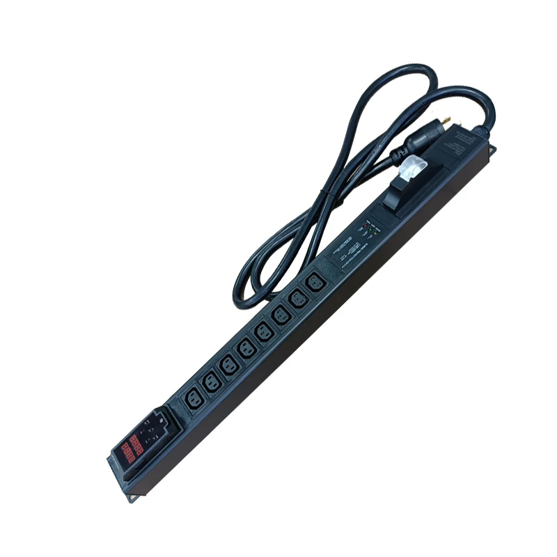 240V aluminum alloy rack voltage and current display buzzer alarm anti-shock overload protection 8-bit C13  L6-30P PDU power