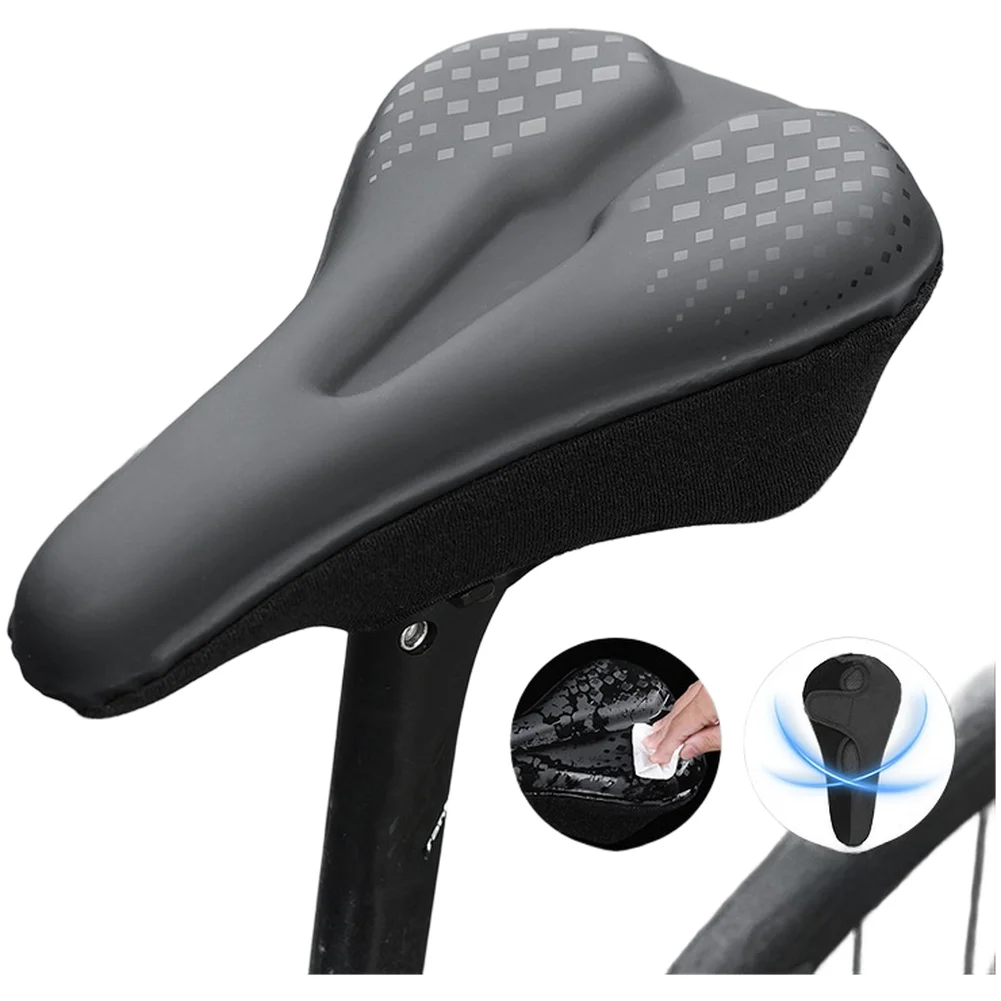 Silicone Bike Seat Cover Shockproof Waterproof Cycling Cushion For Mountain Road Bicycle Accessories
