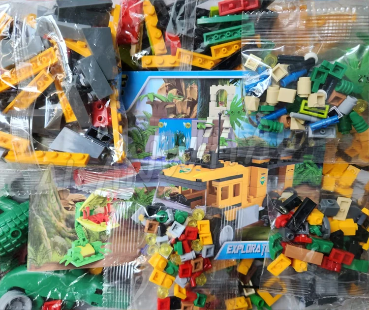 486 Stück City Jungle Mobile Lab Wasserfall Kajak Venus Flytrap Explorer 10711 Bausteinsets kompatibel mit Modell