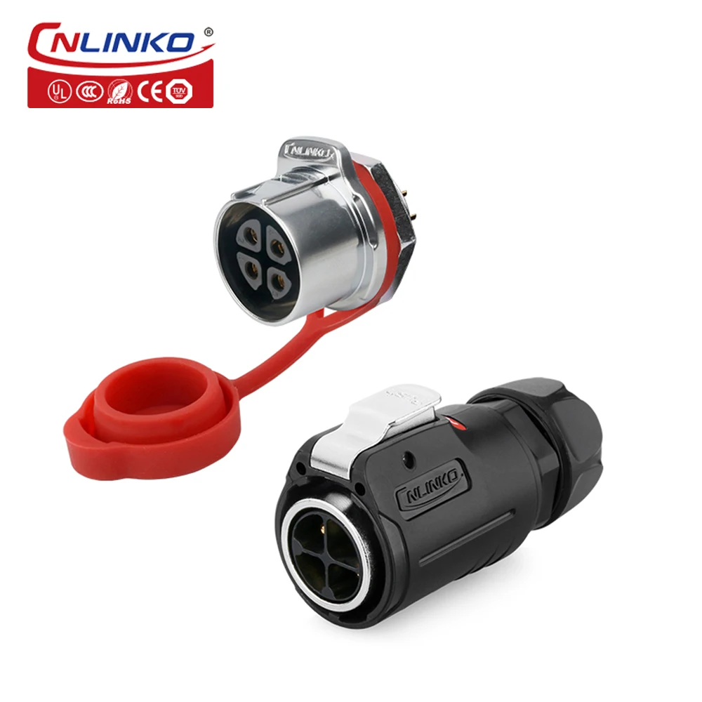 CNLINKO M24 IP68 Waterproof Electrical Connector 2 3 4 10 12 19 24 Pin 25A Male Plug & Female Socket Panel Aviation Connector