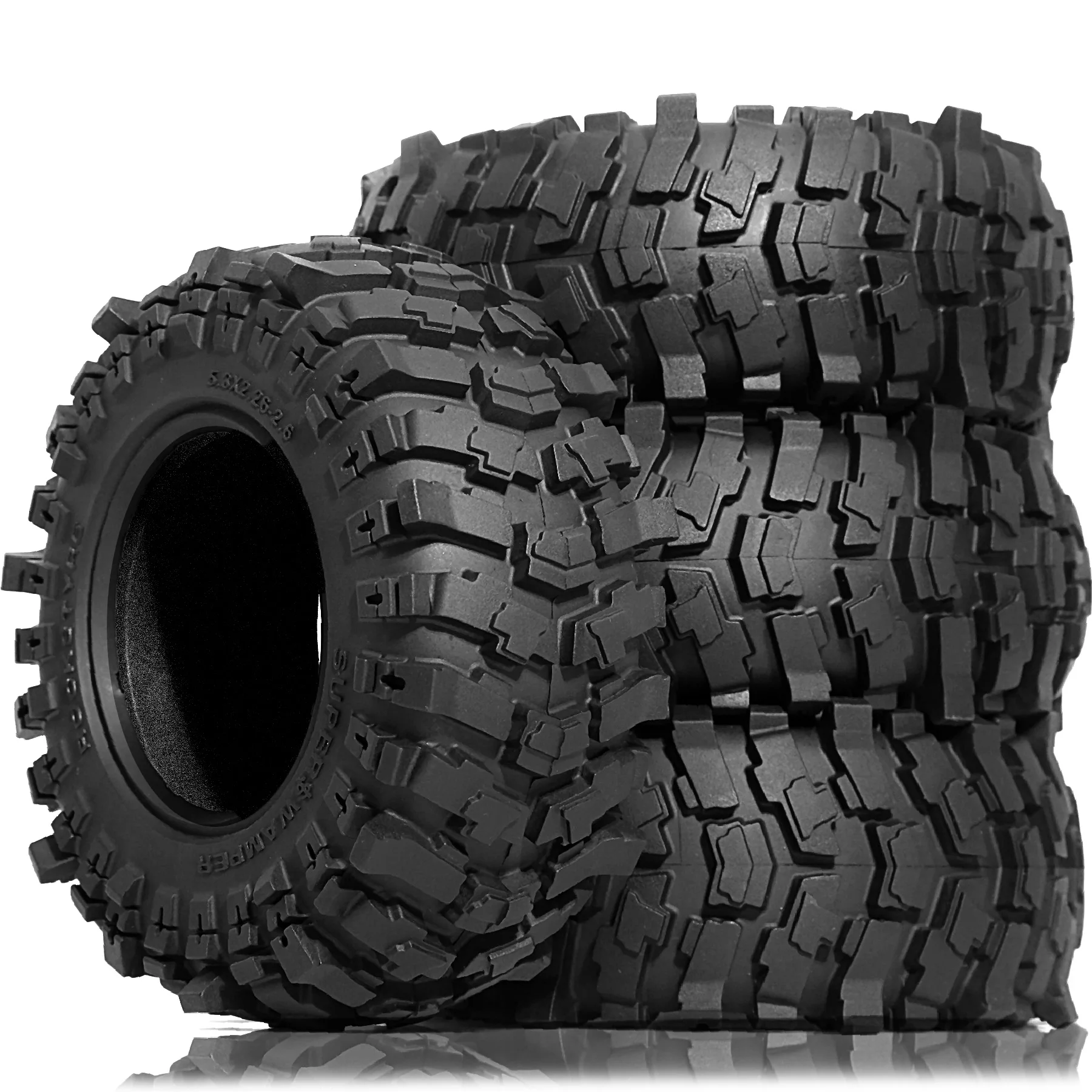 

2,6 дюйма RC гусеничные шины, резиновые стропы, грязевые колеса Grappler, шины для 1/10 Axial RR10 90048 90018 90053 Wraith